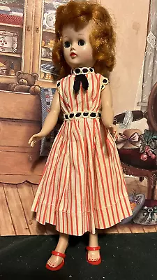 VINTAGE 1950s Vogue Jill Doll In Tagged Dress+shoes; Excellent Condition! • $65