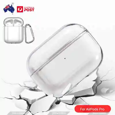 $6.99 • Buy For Airpods Pro 2020 Case HD Transparent PC Hard Shockproof 360 Cover
