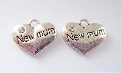 5 X Mum Charms Baby Shower Jewellery Making Pendants Crafts Tibetan Silver • £2.29