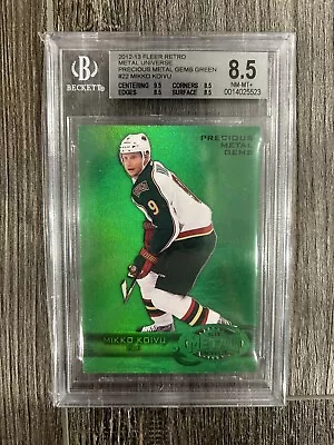 2012-13 Fleer Retro Mikko Koivu Precious Metal Gems PMG Green /10 BGS 8.5 • $273.22