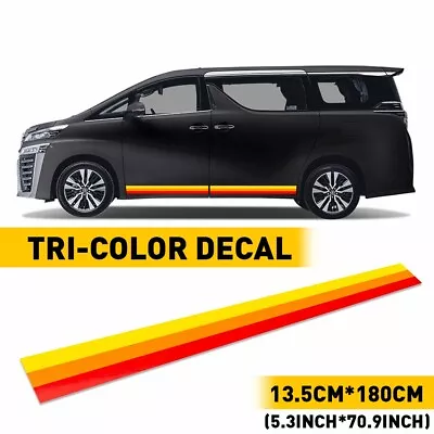 Classic Retro Style Tri-Color Stripe Decal Sticker Side Skirt For Toyota/Lexus A • $12.34