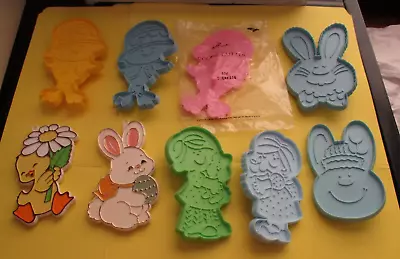 9 Vintage Hallmark Easter Cookie Cutters Chicks Bunnies Duck Rabbit Children • $27