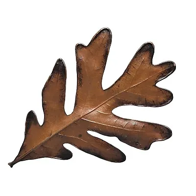 Vintage Natures Creations Oak Leaf Brooch Pin Pendant 3.6  Copper • $29.99