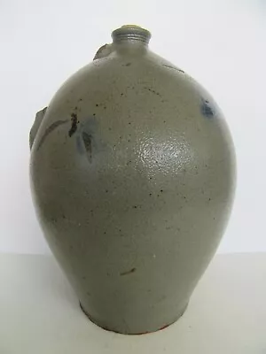 Antique 1830's Pennsylvania Blue Paint Stoneware Ovoid Jug (Damage) • $74.95