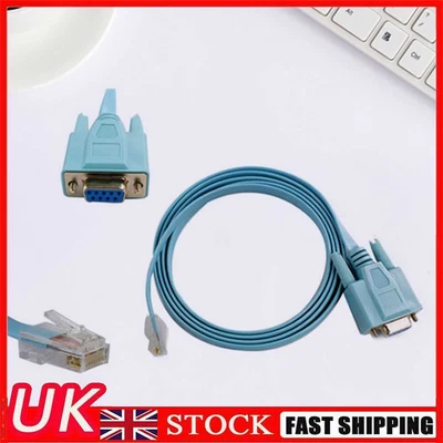 £5.39 • Buy 5ft RJ45 To DB9 COM Port Female Flat Adapter Cable For Cisco Console Router