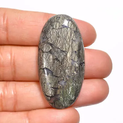 Natural Marcasite Agate Oval Shape Cabochon Gemstone 61.5 Ct 41X21X7 Mm EE-23246 • £4.70