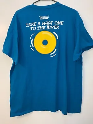 $19.99 • Buy Krispy Kreme  Take A Hot One To The River  Blue T-shirt XL San Marcos Tubing
