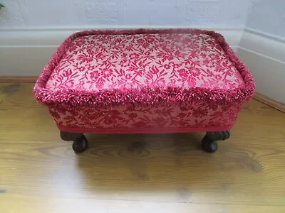 Vintage Sherborne Style Upholstered Footstool • £29