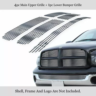 304 Stainless Steel Billet Grille Combo Fits 2002-2005 Dodge Ram • $91.99