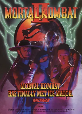 Mortal Kombat II 2 Arcade Print Ad Poster Official Promo Art 1993 • $13.48