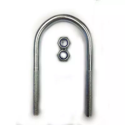 M10 Round Bright Zinc Plated U Bolts U-Bolt For Boat And Live Stock Trailers  • £4.71