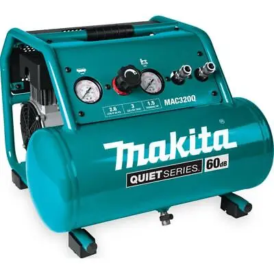 Makita Quiet Series 1-1/2 Hp 3 Gallon Oil-Free Electric Air Compressor • $384