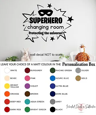 £16.29 • Buy Decal Sticker Vinyl Wall Art Superhero Changing Room Marvel Comic Dress Up Kids