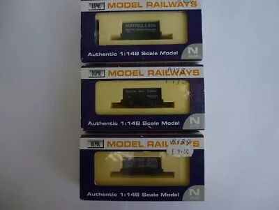 Dapol 3 X  Coal Wagons Hartnell & Sons J. Shepherd & Sons Helston Gas N Gauge • £18