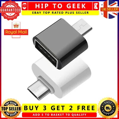New Micro USB 2.0 Male Host To USB Female OTG Adapter Converter Android Tablet • £4.95
