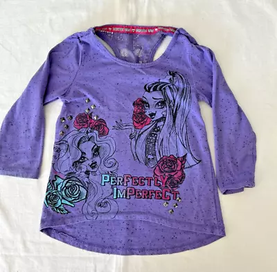 Girl's Size S 6/7 Monster High Long Sleeves Shirt Purple • $6