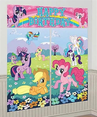 MY LITTLE PONY Scene Setter HAPPY BIRTHDAY Party Wall BACKDROP Over 6' MLP • $19.95