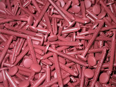 (6-150 Pcs) 3  Burgundy Red /Bulk/Vinyl Shutter-Lok Fastener/Spike/Nail/Peg/Plug • $27.49