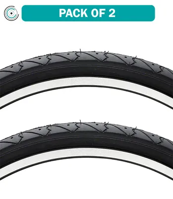 $44.45 • Buy Pack Of 2 Vee Rubber Smooth Tire 26 X 1.9 Clincher Wire Black 27tpi