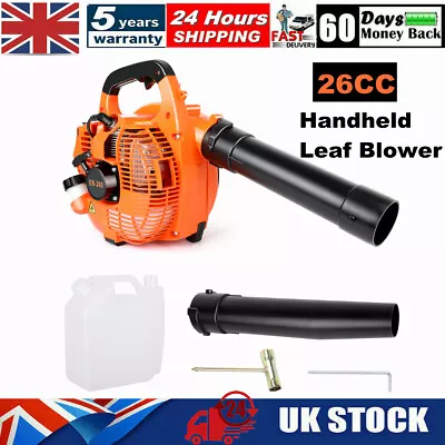 £65.99 • Buy 26cc Garden Yard Handheld Petrol Leaf Blower Powerful 2 Stroke Air Cooled Engine