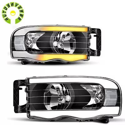 LED DRL Headlights Sequential Turn Signal Lamp For 02-05 Dodge Ram 1500 2500 Set • $164.89