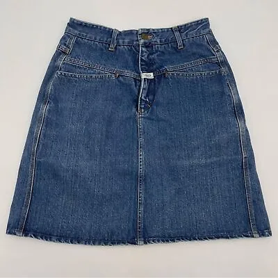 Vintage Marithe Francois Girbaud Skirt Denim Jean Mini 90s MFG High Waisted • $85