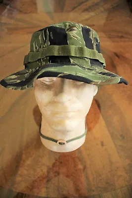 Us Army Tiger Stripe Vietnam Bdu Ripstop Camo Uniform Floppy Hat Boonie Cap 7.75 • $28.99