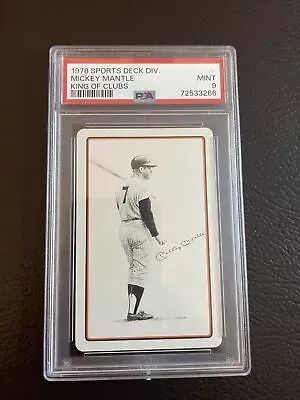 Mickey Mantle 1978 Sports Deck King Of Clubs (PSA 9) • $75