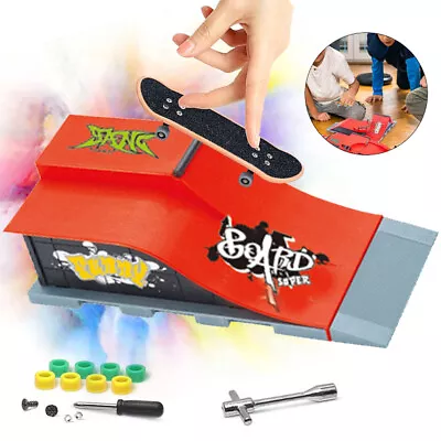 Skate Park Ramp Kit Mini Fingerboard Finger Board Ultimate ParkBirthday Gift AUS • $17.90