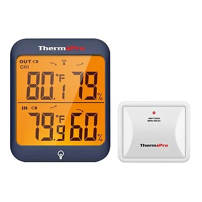 $26.99 • Buy ThermoPro Digital Wireless Indoor Outdoor Thermometer Hygrometer Humidity Meter