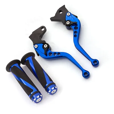 For Yamaha YZF 350 BANSHEE 1997-2008 CNC Brake Clutch Levers Handle Grips Blue • $29.99