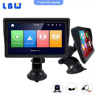 Universal 7 Inch Car Portable Wireless Apple CarPlay Android Auto Touch Screen • $100.19
