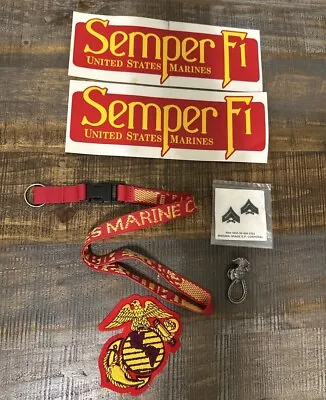 United States Marine Corp Keychain Embroidered Marine Patches Stickers Etc. • $25