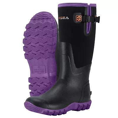 HISEA Women Garden Rain Boots Adjustable Calf Arch Support Farm Snow Mud Working • $56.89