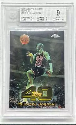 1997-98 Topps Chrome Michael Jordan Topps 40 #T5 BGS 9 MINT Chicago Bulls • $31