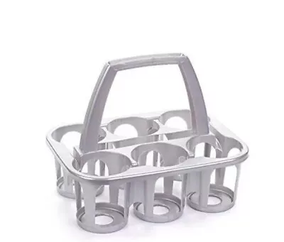 Plastic Milk Bottle Pint Carrier Crate Glasses Holder 6 Six Pints Silver • £8.90