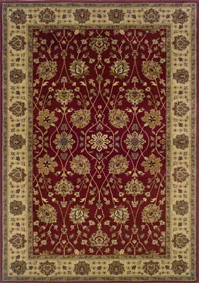 Red Bordered Flower Vines Door Mat 733R - Aprx 1' 10  X 2' 10  • $59.21