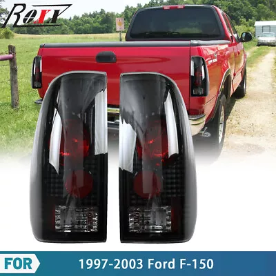 For 97-03 Ford F150/99-07 F250 F350 Super Duty Tail Lights Black Smoke Rear Lamp • $45.99