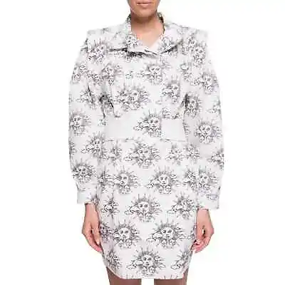 STELLA MCCARTNEY We Are The Weather Printed Organic Cotton-Poplin Dress Size 44 • $319.99