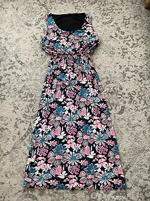 Ladies QED London Floral Long Dress Size 22 • £9.99