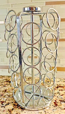 Keurig Rotating K Cup Holder Carousel 36 Coffee Pods Silver Storage Rack  • $15.99