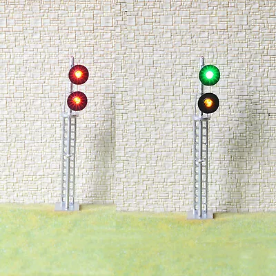 1 X O Scale Searchlight 2 Heads Block Signal Model Train 3 Color SMD LEDs #SS48S • $7.99