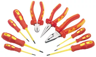 Draper VDE Approved Fully Insulated Pliers And Screwdriver Set (10 Piece) 71155 • £81.29