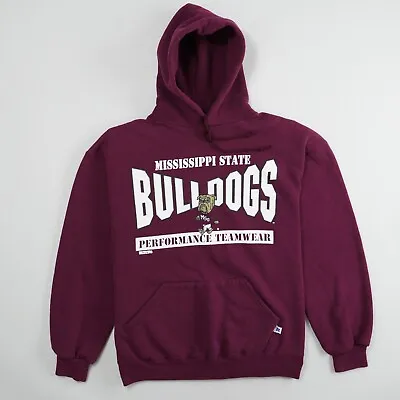 Vintage Russell Athletic Mississippi State Bulldogs College Hoodie Size L USA • $19.95