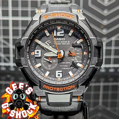 Casio G-Shock GW-4000 GRAVITYMASTER Solar Multiband Black Grey Orange GW-4000-1A • $160.43