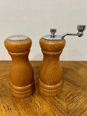 Olde Thompson Vintage Wood Salt Shaker Pepper Grinder USA Made • $10