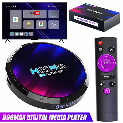 2023 Upgraded H96 MAX Smart Android 13.0 TV Box Quad Core 4K HD Stream Player • $52.24