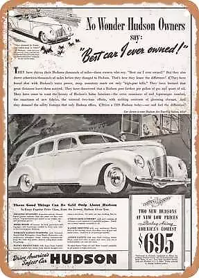 METAL SIGN - 1939 Hudson Six Touring Sedan Vintage Ad • $25.46