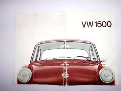 ORIGINAL Brochure Volkswagen VW 1500 60s VINTAGE COLLECTOR • $24.36