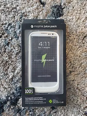 Mophie Juice Pack Charging Case For Samsung Galaxy S3 - White - NEW • $25